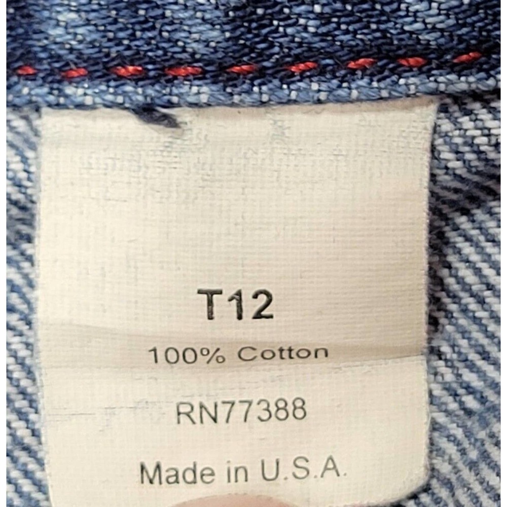J. CREW Size 12T Button Fly Blue Straight Jeans Women’s Cotton Distressed - Picture 9 of 11